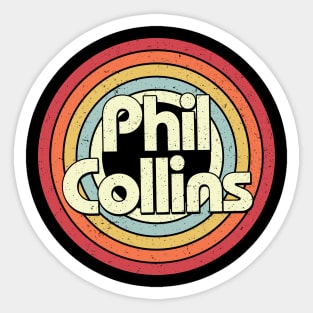 Phil Proud Name Retro Rainbow Tribute Sticker